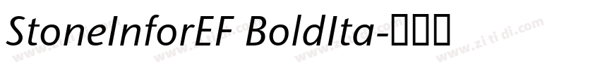 StoneInforEF BoldIta字体转换